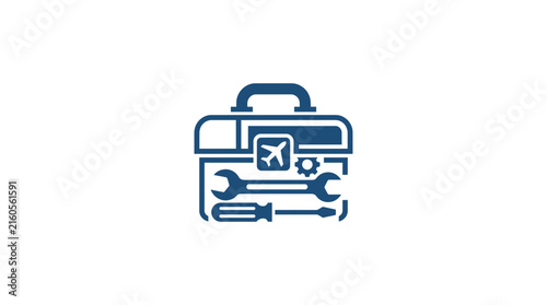 Aviation Maintenance Toolbox Icon on Transparent Background