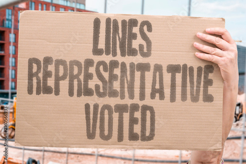 фотографія "Lines Representative Voted" Lawmaker follows party positions consistently
