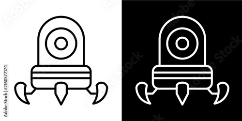 Konstfotografi Alien Droid Icon Set White Style Collection