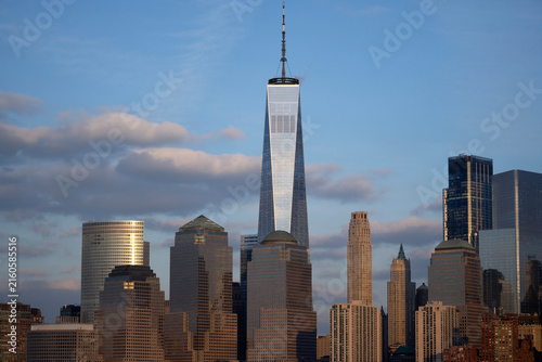New York City skyline. Manhattan skyline in New York City. Iconic skyscrapers of New York City. New York skyline panorama.