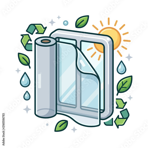 Window film application for energy efficiency and protection