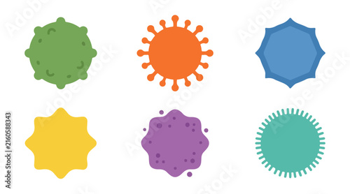 spore virus shape flat illustration