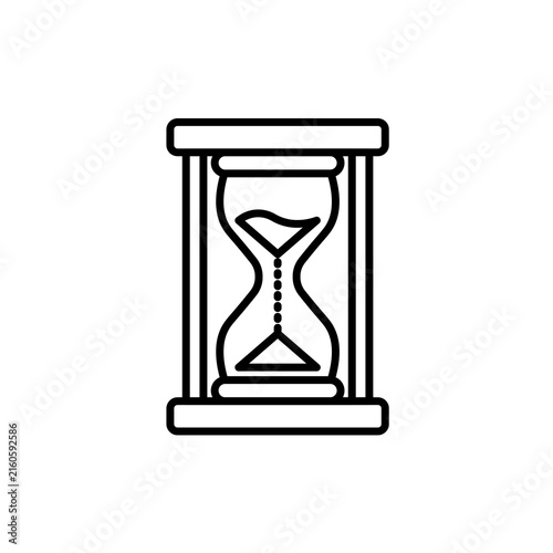 Photography Hourglass line icon representing time management and deadlines