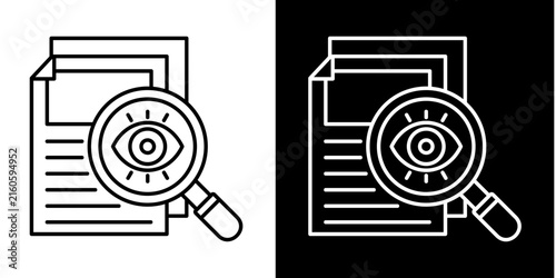 Document Vision  Icon Set White Line Style Collection
