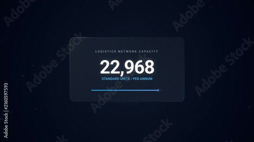 Digital Logistics Network Capacity Counter Motion Graphic
