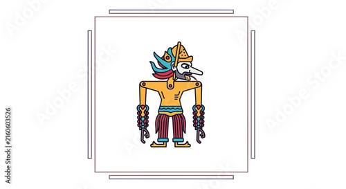 Traditional Indonesian Wayang Puppet Character Graphic
