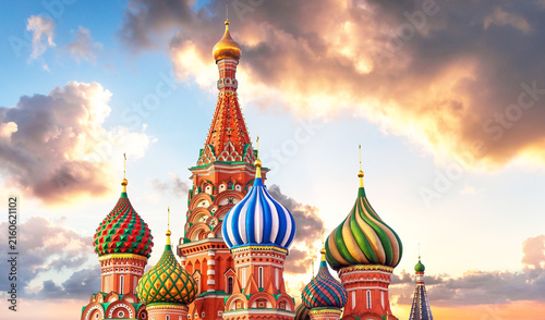 St. Basil cathedral on Red Square in Moscow, Russia