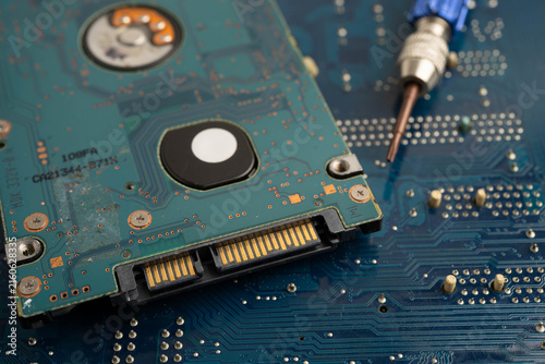 Repairing and upgrade circuit mainboard of notebook, electronic, computer hardware and technology.