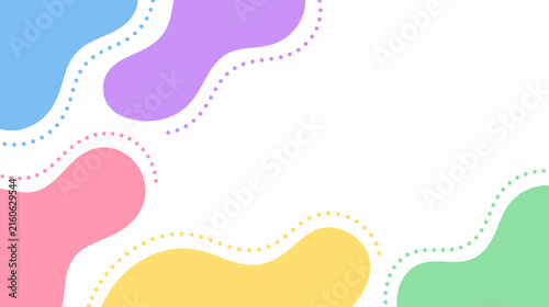 Obraz na plátně Vibrant Abstract Colorful Blobs Shape Pattern for Creative Design