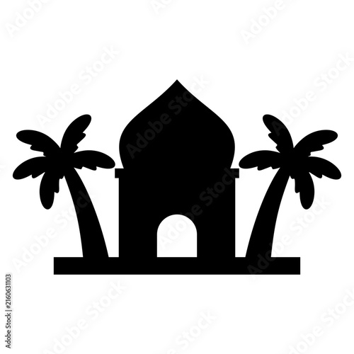 Mosque Silhouette Background