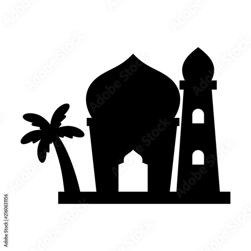 Mosque Silhouette Background