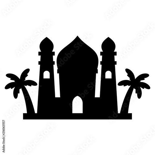 Mosque Silhouette Background