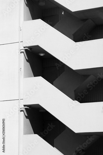 Abstract Black and White Japanese Modern Architecture