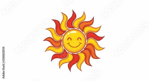 Smiling sun symbol radiating warmth on a minimalist white backdrop for early childhood education marketing