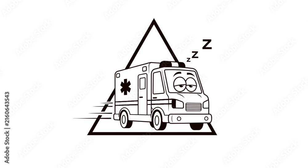 Obraz premium ambulance sleeping triangle