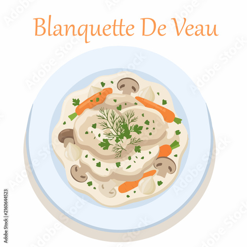 French Veal Stew White Sauce Blanquette De Veau