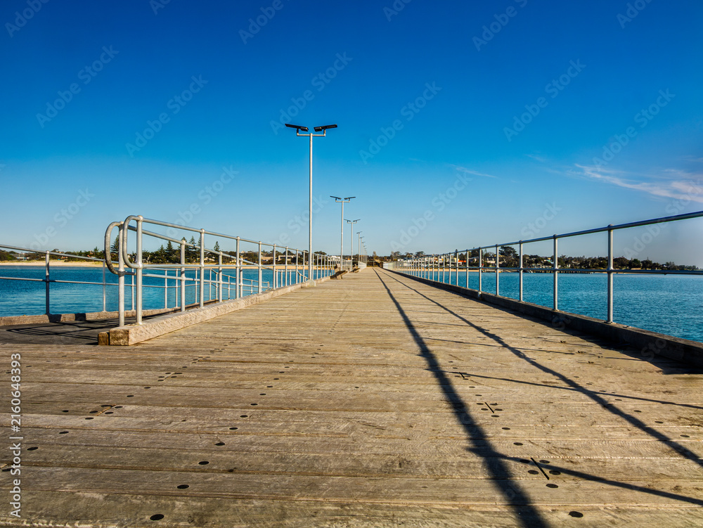 Naklejka premium Long View Down Rosebud Pier