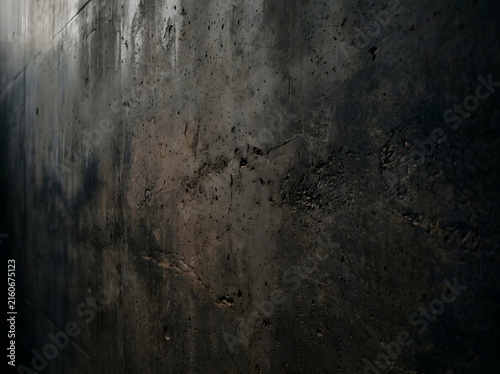 Dark abstract concrete texture with water stains and rough surface for industrial design backgrounds