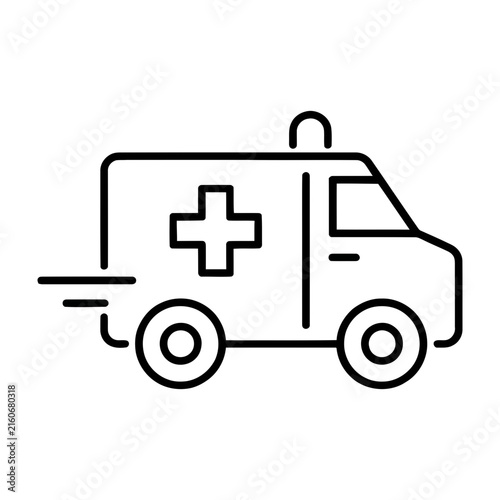 Minimalist line of vintage car, side view line vintage car