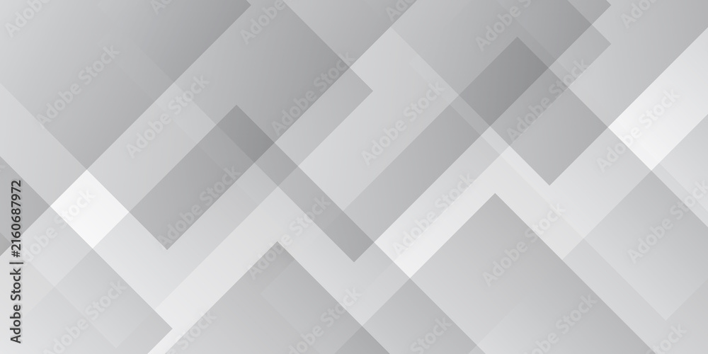 Fototapeta premium Abstract white and gray gradient paper triangle. geometric rectangle overlapping with technology transparent lines. minimal digital triangle web concept glossy square space layer template background.