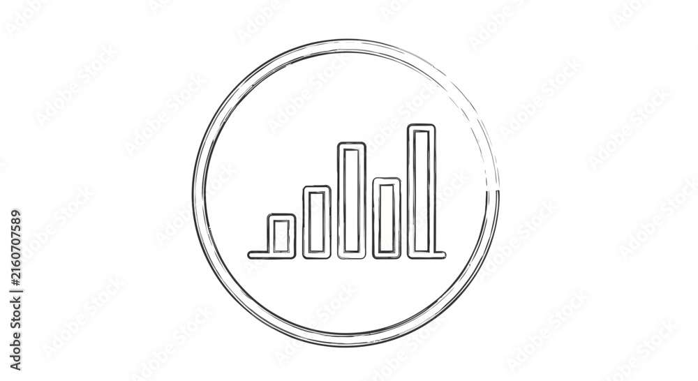 Obraz premium bar chart icon, business graph symbol