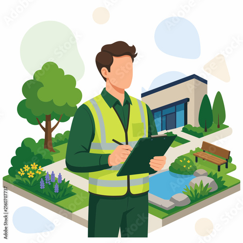 Building and Code Staff Appreciation Day professional inspector reviewing site plans outdoors.