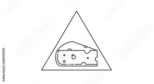 cheese warning sign, triangle icon