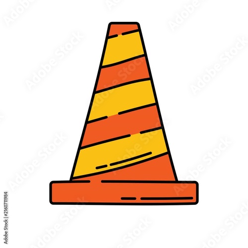 Traffic Cone Handrawn icon animation with minimal, smooth transitions, and simple. No background. Alpha Channel