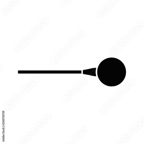 Percussion mallet icon represents musical instrument accessory and striking tool.