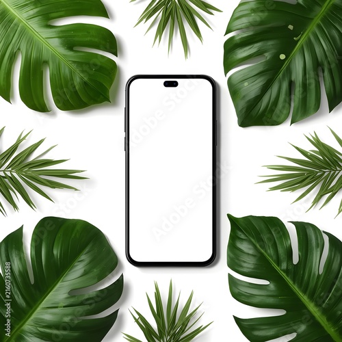 set of vector frames with plants