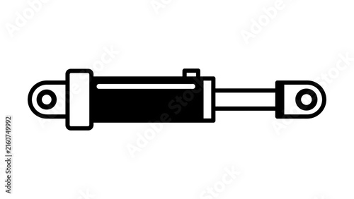 Hydraulic Cylinder Vector Icon