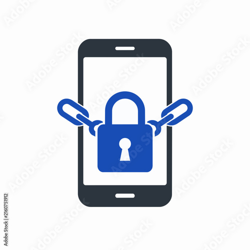 Smartphone with Lock Icon and Wings Symbolizing Security and Digital Protection