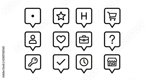 Collection of hand drawn flat design question and answer icons set.