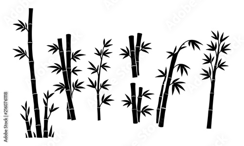 bamboo silhouette vector illustration