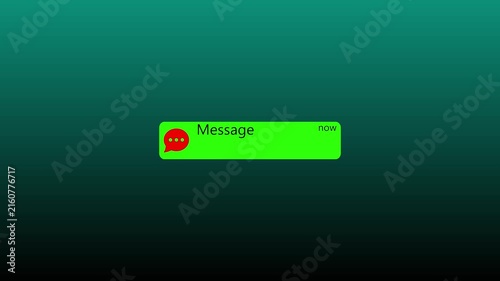 Message Notification Popup Animation – message popup notification panel animation modern user interface element.