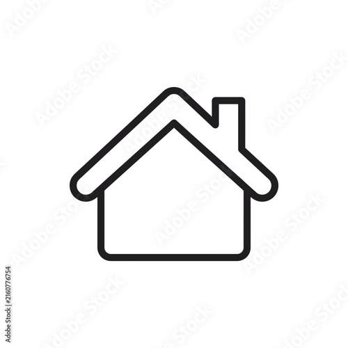 Simple house outline home icon symbol.