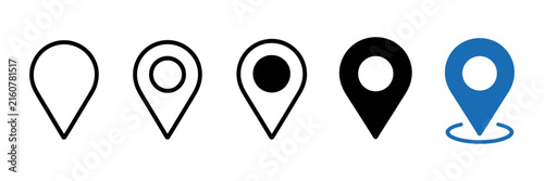 Foto location pin icon for map gps navigation address and destination