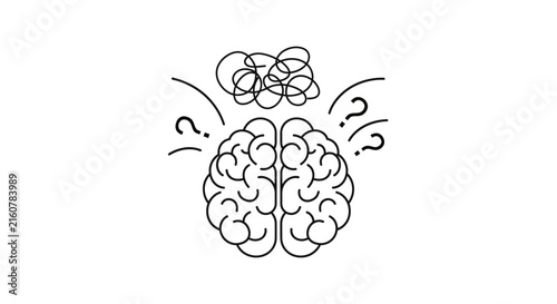 confused brain with questions
