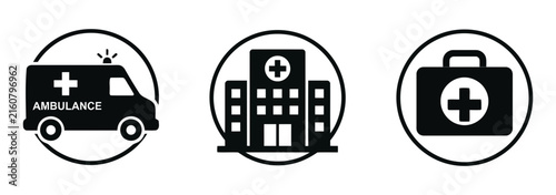 Emergency Medical Services and Healthcare Icons