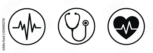 Medical Healthcare Heartbeat Icons