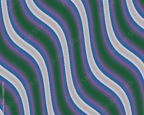 Wavy liquid stripes pattern with dark forest green blue and soft grey tones for professional graphic backdrops.