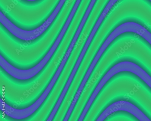 Wavy green and purple gradient ribbons create fluid satin texture background for elegant digital graphics and futuristic web design.