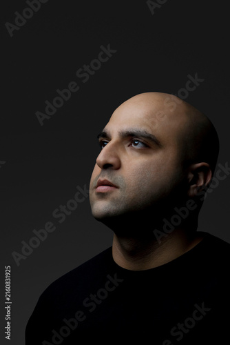 Portrait of a bald man 