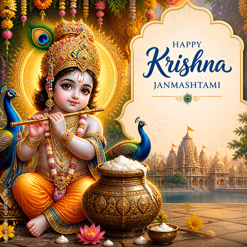 Fototapeta kuchenna janmastami background