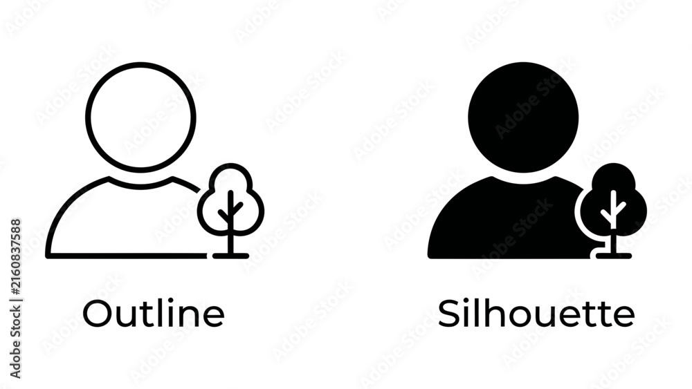 Fototapeta premium User profile with tree icon