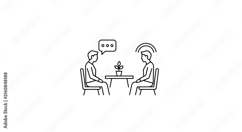 Fototapeta premium people sitting at a table talking