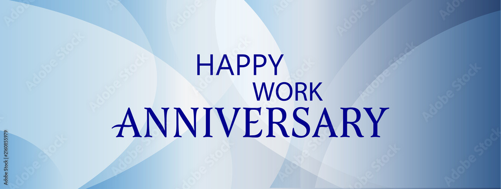 Naklejka premium happy work anniversary card