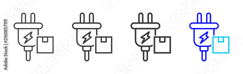 Power Connection Icon Collection Creative Outline Style for Facility Management Building Maintenance Safety Operations Workplace Services Vector Icon Packs Kit