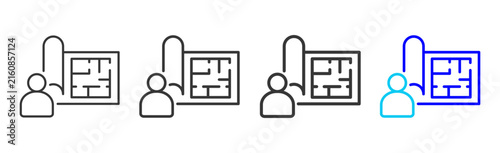 Space Occupancy Icon Collection Creative Outline Style for Facility Management Building Maintenance Safety Operations Workplace Services Vector Icon Packs Kit