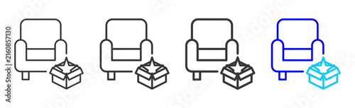 Seating Rating Icon Collection Creative Outline Style for Facility Management Building Maintenance Safety Operations Workplace Services Vector Icon Packs Kit